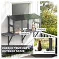 thumbnail image 4 of Catio Outdoor Enclosure, Wooden Cat Run Window Perch with Platform, Safely Enjoy Outdoor Views, Gray, 4 of 7