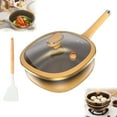 thumbnail image 1 of Titanium Ceramic Pan, 12in Titanium Alloy Non-Stick Pot With Lid, With Ergonomic Stay-Cool Handles, Multi-Purpose Deep Saute Titanium Frying Pan, For Cooking, Frying, Baking (With lid), 1 of 9