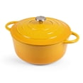 thumbnail image 1 of Olla holandesa de hierro fundido esmaltado Nuovva con tapa, antiadherente, de 6.4 cuartos de galón, resistente y apta para horno hasta 260 °C (500 °F), para hornear pan, estofar, guisar y asar, 28 cm,, 1 of 5
