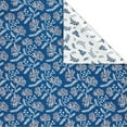 thumbnail image 6 of American Greetings 175 sq. ft. Reversible Wrapping Paper for Weddings, Baby Showers, Bridal Showers, Anniversaries, Birthdays and All Occasions, Blue Floral Damask (1 Roll, 30 in x 70 ft.), 6 of 6