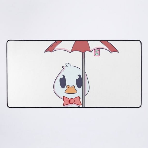Un NUEVO tapete de escritorio lindo con forma de pato/pato con paraguas