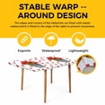 thumbnail image 4 of Red Tulip Flowers Table Cloths for 3 Foot Rectangle Tables, Spring Floral Vintage Drum Rustic Patio Waterproof Elastic Fitted Tablecloths, Washable Rectangular Table Cover for Camping, 4 of 8