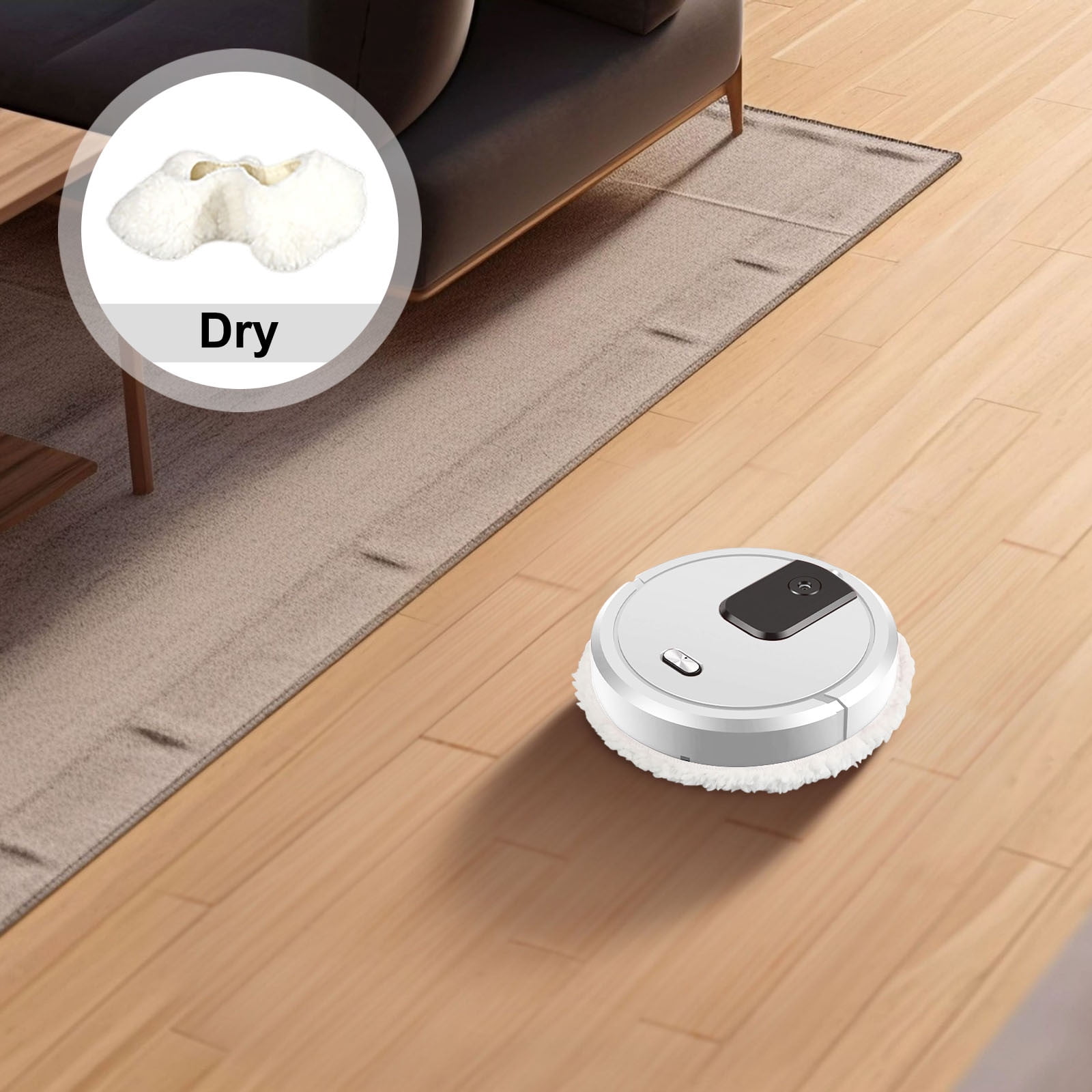 LLDYYDS Dry and Wet 3 in 1 Sweeping Robot, Intelligent Sweeping Robot Vacuum Cleaner, Rechargeable Dry and Wet Fully Automatic Mopping Machine