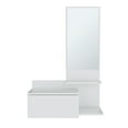 thumbnail image 4 of Vienna 23.6" Wide 3-Tier Shelf Floating Mirror Console Table, Full Extension Drawer White, 4 of 5