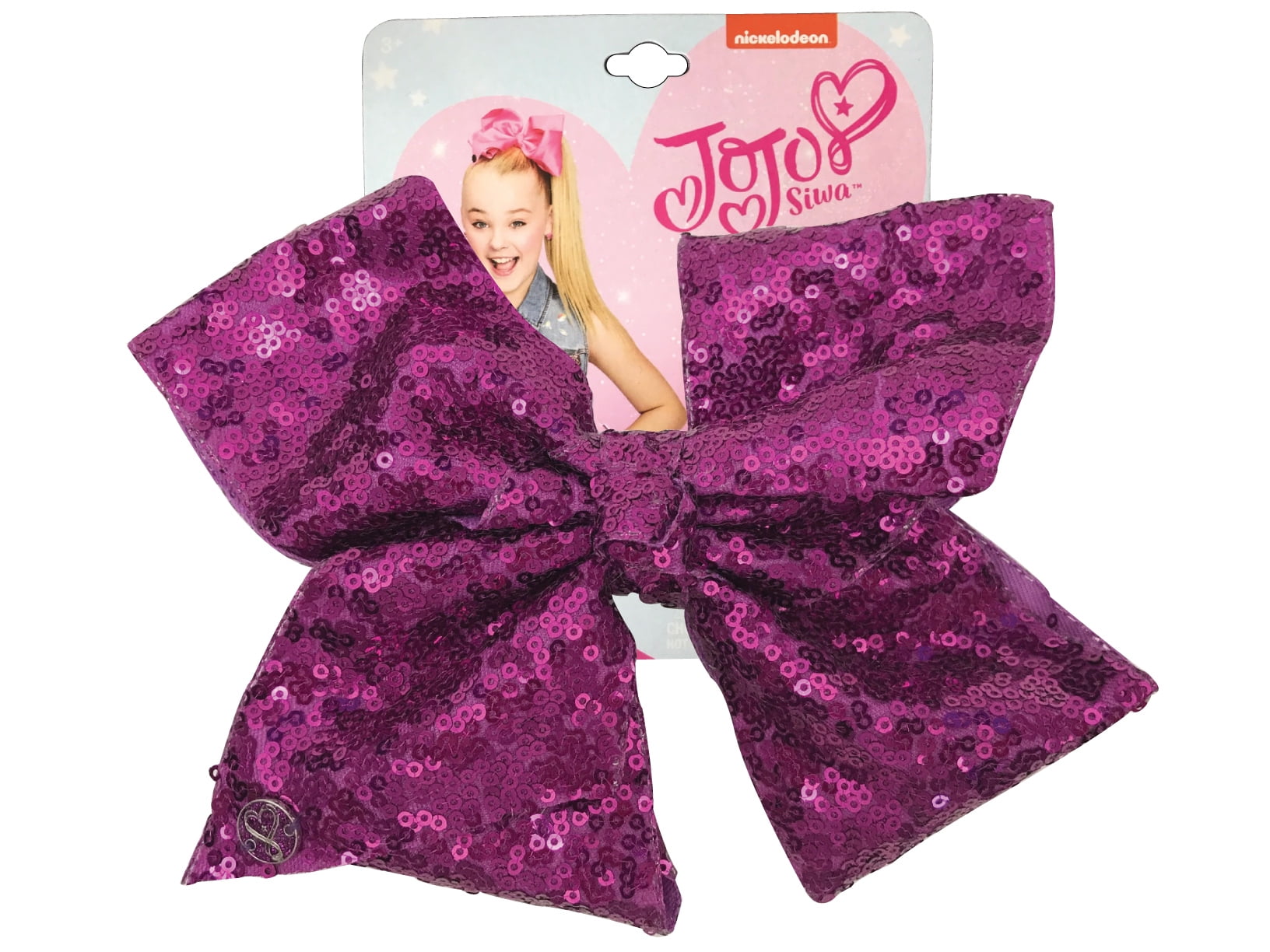 JoJo Siwa Purple Sequin Hair Bow - Walmart.com