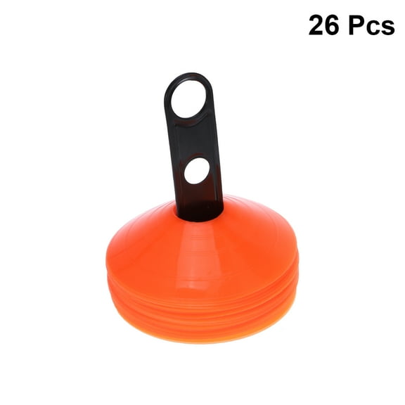 Raindrops Football Training Sign Dish Plate Cone Marker Tray Orange Ldpe 26Pcs Parking Lots