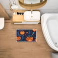 thumbnail image 3 of Halloween Entryway Doormats Halloween Pumpkins Moons Indoor Door Mat Wear-Resistant Bats Glowing Neon Cartoon Style Halloween Ornaments 19.7x31.5 Inches, 3 of 6