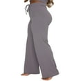 thumbnail image 3 of Women‘s High Waist Drawstring Knitted Loose Fitting Wide Leg Pant Solid Color Casual Trousers, 3 of 7