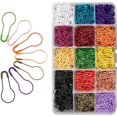thumbnail image 1 of 750PCS 14 Colors Bulb Safety Pins Knitting Stitch Markers Sewing Making, 1 of 4