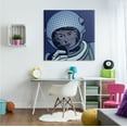 thumbnail image 2 of Stupell Industries Vintage Astronaut Portrait Retro Blue Pop Space Helmet Outer Space Painting Gallery Wrapped Canvas Print Wall Art, 36 x 36, 2 of 6