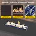 thumbnail image 3 of 6 PCS Patio Furniture Sets w/ 42" Fire Pit Table Outdoor Conversation Sectional Sofa w/ 50000 BTU Propane Fire Pit Weaving Wicker Rattan Patio Conversation Set With Ottoman, Cushion And Coffee Table, 3 of 9