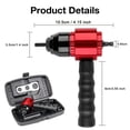 thumbnail image 3 of Rivet Nut Tool Rivet Nut Kit, Rivet NutAdapter Compatible with Cordless Drill & Ratchet Wrench, Newly Labor-Saving Rivnut Tool with 10 Mandrels, Rugged Carrying Case, 3 of 5