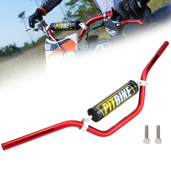 Weiyingsi Universal 7/8 Inch 22Mm Dirt Bike Handlebars, Upgraded Pit Bike Handlebar With Foam Pad For Motocross Crf Yzf Kxf Klx Rmz Drz Pit Dirt Bike Atv Quad - Red