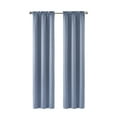 thumbnail image 2 of Mainstays Solid Blackout Curtain Panel Pair, Set of 2, Blue Quartz, 30”W x 84”L, 2 of 5