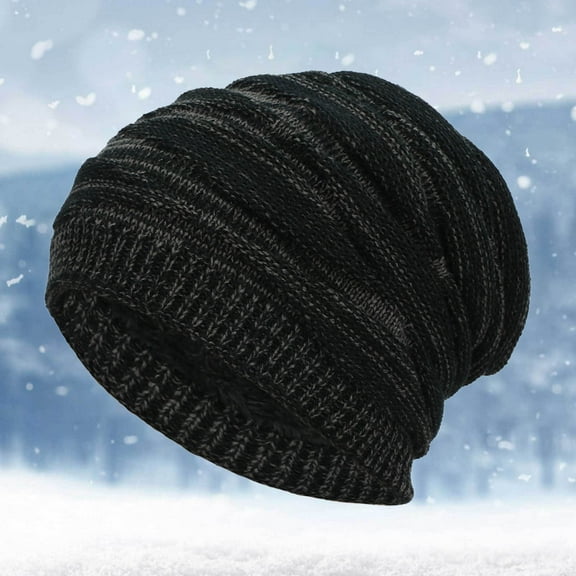 Winter Hat Warm Knit Hats Soft Thick Cute Knitted Cap For Cold Weather Hats for Men with Ear Hat for Winter for Men Plain Hats Flannel Trapper Hat Rabbit Ears Hat Winter Headwear Men Female Trapper