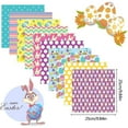 thumbnail image 3 of Kumdkd 10PCS Easter PlasticC Fabric Bundle - Rabbit Egg Printed Fat Quarters - Pre-Cut Squares - Perfect for Quilting, Sewing, DIY Crafts , 10" x 10", 3 of 6