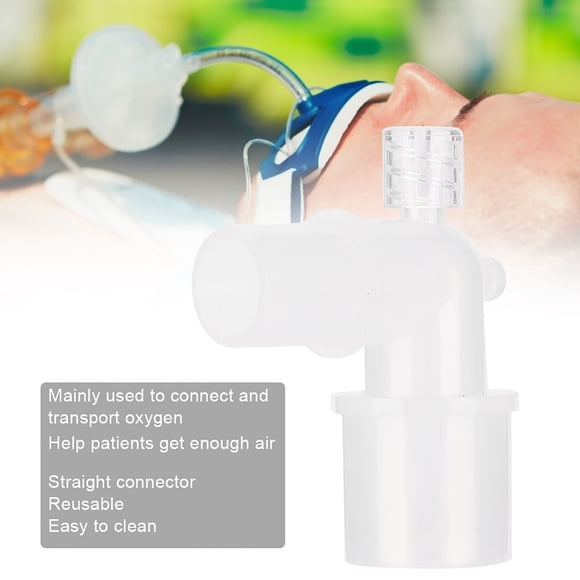 Accesorio De Tubo, Conector De Manguera En Forma De L, Plástico Liviano, Fácil Instalación Para Máquina De Respiración
