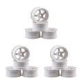 thumbnail image 1 of Shengyu 4 Pieces52mm Elastic *RC Car Tires Wheel Rims Hub Running Racing Drifting Tyres On-road Crawer Assembly Accessories Five Star/White 3Set, 1 of 6