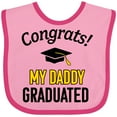 thumbnail image 3 of Inktastic Congrats My Daddy Graduated with Cap Boys or Girls Baby Bib, 3 of 4