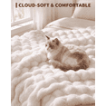 thumbnail image 3 of GARVEE 50" x 60" Heated Blanket Throw,Cozy Faux Rabbit Fur Bubble Electric Blanket with 10 Heat Settings & Auto-Off, White, 3 of 9