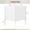 thumbnail image 2 of Costway 2 PCS 48" L x 46" H Air Conditioner Fence Outdoor Privacy Fence Screen White, 2 of 8