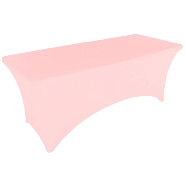 Gowinex Mantel Elástico De Spandex Rosa De 8 Pies Para Mesa Plegable Rectangular
