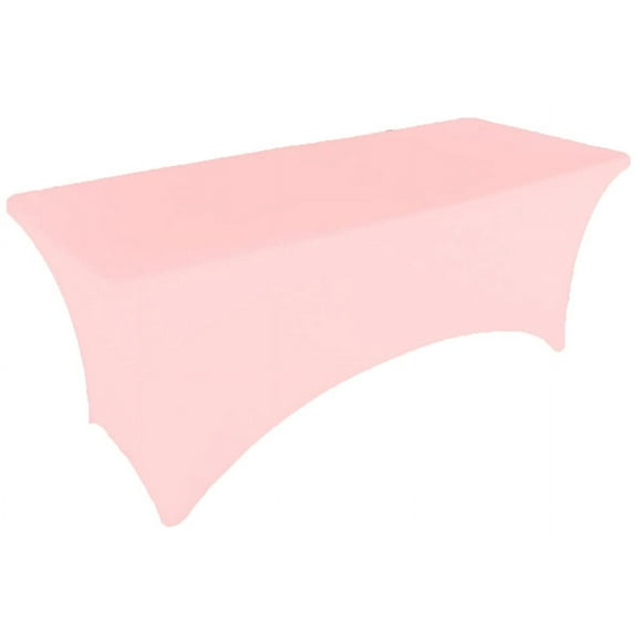 Mantel Gowinex De Licra Elástica Rosa De 8 Pies Para Mesa Plegable Rectangular