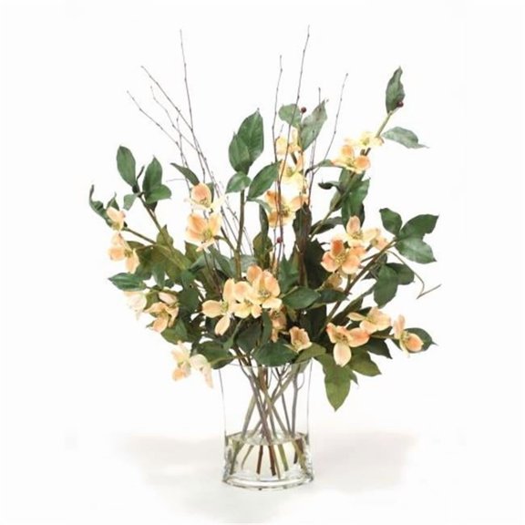 Waterlook Dogwood Branches in Glass Vase