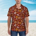 thumbnail image 4 of Lsque Autumn Warm Tone Maple Leaf pattern Hawaiian Shirt for Men, Unisex Summer Beach Casual Short Sleeve Button Down Shirts-Large, 4 of 9
