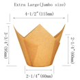 thumbnail image 2 of Taza para hornear QLSmyPkg, papel extragrande, con forma de tulipán gigante, resistente a la grasa, 2 of 8