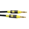 thumbnail image 2 of Auto Drive Universal 3.5mm Auxlilary Audio Cable,4ft Long,Black Color with Yellow Aluminum Housing, AD19AUX04, 2 of 8