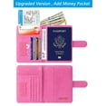 thumbnail image 4 of Funda para pasaporte, cartera, bloqueo RFID, piel rosa, 4 of 9