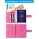 thumbnail image 4 of Funda para pasaporte, cartera, bloqueo RFID, piel rosa, 4 of 9
