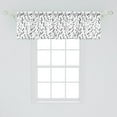 thumbnail image 2 of Ambesonne Foot Print Valance Pack of 2, Monochrome Animal Paws, 54"X18", Black White, 2 of 4