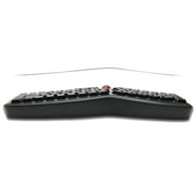 Adesso WKB-3150UB - Wireless Ergonomic Keyboard with Built-in Removable Trackball and Scroll Wheel, Split Key, Long Battery Life, Small and Portable -Compatible for Laptop/Desktop/PC/Windows XP/7/8/10