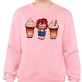 thumbnail image 2 of Horror Doll Coffee Sweatshirt Unisex Medium Pink, 2 of 5
