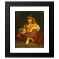 thumbnail image 2 of Charles Edward Hallé 12x14 Black Modern Framed Museum Art Print Titled - The Flower Girl, 2 of 5