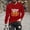 5-Red, variant on Fashionable Men's Printed Top With Long Sleeved Round Neck And Smiling Face Printed Top/shirt Mens Dress Shirts Comfy TShirts For Men Red