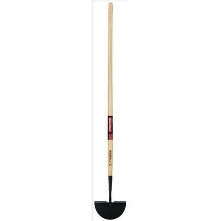 Truper 7006126 59 in. Tru Pro Steel Half Wood Handle Moon Edger Brown
