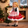 thumbnail image 4 of Byoo Infant Girl's Gingham Print Dirndl Dress Lace Trim Oktoberfest Gown Holiday Party Dresses, 4 of 5
