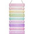 thumbnail image 1 of Decoración de habitación rosa para niñas lescentes estética, bonita decoración de pared de recámara para bebé niña, carteles de arte de pared boho arco iris, decoraciones de moda para niños,, 1 of 1
