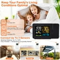 thumbnail image 4 of TeqHome Atomic Projection Alarm Clock, Tabletop Clock Dual Alarms Snooze, Wireless Temperature & Humidity Sensor, 4 of 10