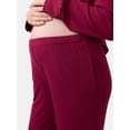 thumbnail image 6 of Ingrid & Isabel For Every Belly Women's Maternity Long Sleeve Button Down Shirt & Open Leg Pajama Set, Sizes S-XXXL, 6 of 9