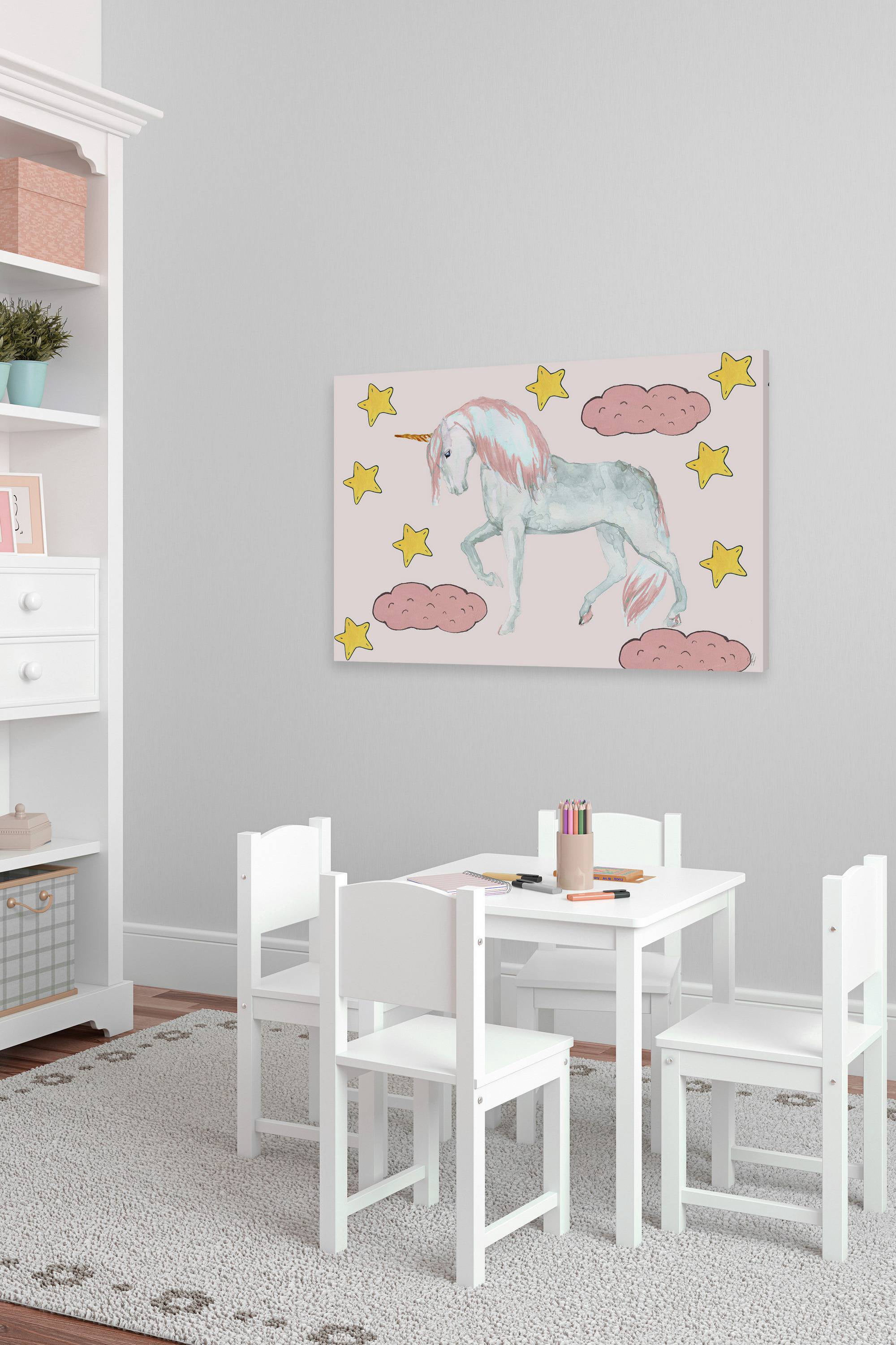 Marmont Hill Starry Night Unicorn Canvas Wall Art
