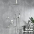 thumbnail image 6 of Shower Jets Rain Shower System with 12'' Ceiling Shower & Hand Shower, Overhead Full Body Shower System with Body Spray Jets Brushed Nickel Rain Shower Set, 6 of 10