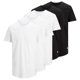 thumbnail image 1 of Jack & Jones Camiseta para Hombre, Paquete de 5 - JJENOA, manga corta, cuello redondo, algodón, color sólido Blanco/Negro XL (X-Large), 1 of 5