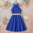 thumbnail image 5 of LUOGENLI Girls Dresses Size 14-16 Casual ChildDress Solid Color Hanging Neck Waist Collection Dress Princess Dress Fashion Outwear Girls Skirts Size 6-7 Girls Skirts with Shorts Size 5 11-12 Years, 5 of 5