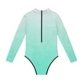 thumbnail image 4 of Swimsuit for Girls, Long Sleeve One Piece Rashguard, Solid Color Beach Vacation Swimsuit for Kids 2-13 Years, 4 of 7