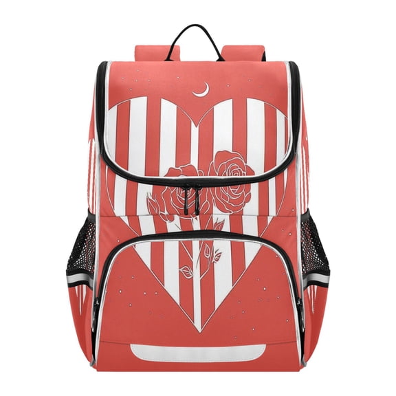 YAZAOO School Backpack Travel Bag Bookbags Bookbags Garden Of Hearts Pattern