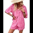 thumbnail image 2 of Traje Estampado Festivo con Bloques de Color, Rosa Rojo, Talla L, 2 of 10